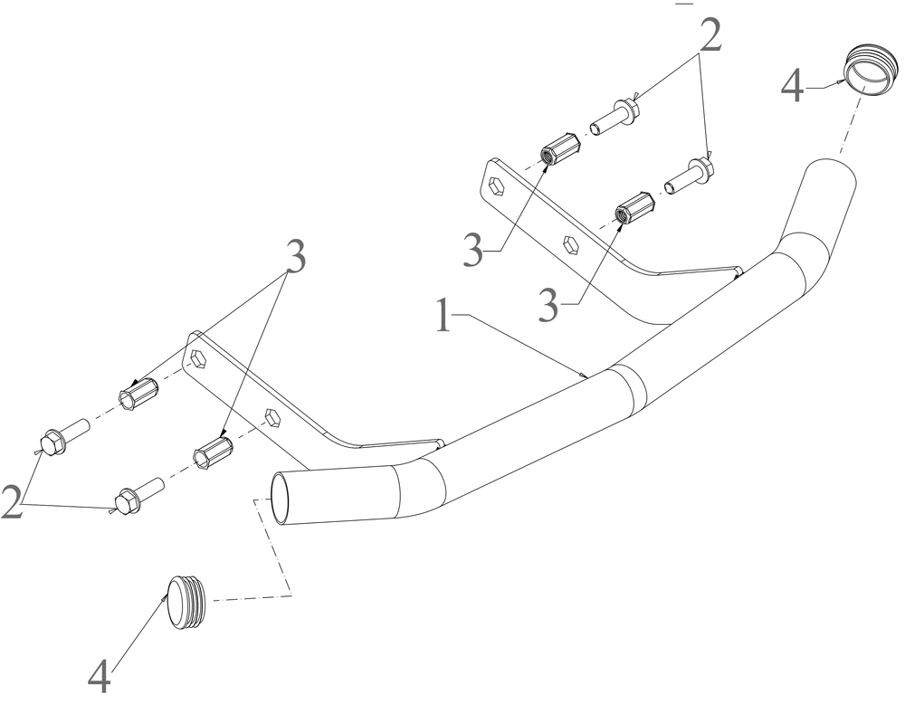 Bumper Diagram and Parts List for XT1-GT54KH (14AQA3TMA10)(2023) Cub Cadet Lawn Tractor